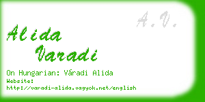 alida varadi business card