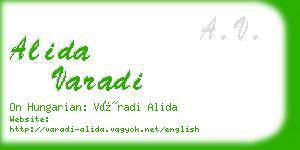 alida varadi business card